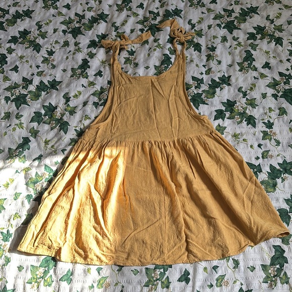 PACSUN ~ LOTTIE MOSS Tie-Shoulder Babydoll Linen Dress - Picture 2 of 5